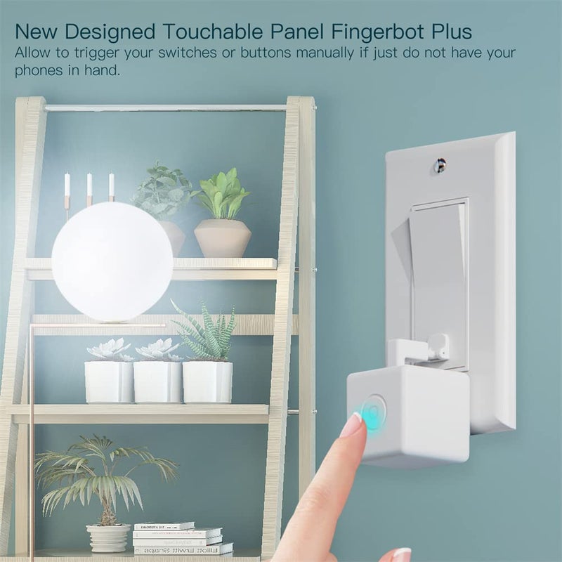 MoesGo الجيل الثاني من جهاز Fingerbot Plus الذكي بتقنية البلوتوث، زر تشغيل ضوء ذكي لاسلكي، جهاز تحكم عن بعد لحياة ذكية عبر تطبيق Tuya، أضف محور Fingerbot لجعله متوافقًا مع Alexa وGoogle Home - Image 2